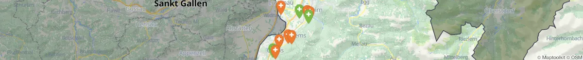 Map view for Pharmacies emergency services nearby Hohenems (Dornbirn, Vorarlberg)